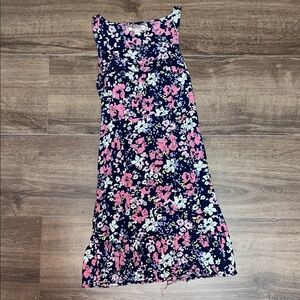 Decree Kids Floral Dress - Navy and Pink